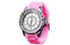 Pink Lady Quartz Movt Watch Trendy Small Face LED Light Up Watch