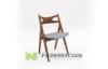Reclining Comfortable Ash Wood Modern Dining Chairs / Replica Sawhorse Chair