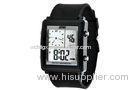 Unisex White LCD Analogue Watch 3 ATM EL Backlight Silicone LED Watches
