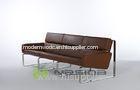 Polishing Contemporary Durable Living Room Leather Sofa for Home / Office Furniture