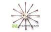 Walnut Huge Spindle Modern George Nelson Wall Clock With Copper Leaves