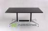 Glossy Black Eames Meeting Commercial Office Desks , MDF Board with Ash Wood Veneer