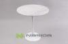 Small White Fiberglass Contemporary Eero Saarinen Tulip Side Table for Coffe Bar