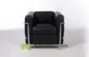 Modern Le Corbusier Living Room Leather Sofa Set Leather , Stainless Steel Frame