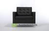 Single Seat Polished Florence Knoll Sofa Chair for Living Room , Black or White Color