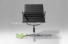 Fashion Durable Office Leather Swivel Chair with Die Casting Aluminum Armrest and Base