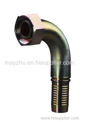 90 degree Metric Female Flat Seat Swaged hose fitting REF .GB/T 9065.3