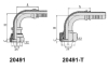 90° Metric Female 24° cone O-RING swaged hose fitting