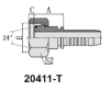 Metric Female 24 degree cone O-RING SWAGED HOSE FITTING 20411