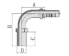 90°Metric standpipe straight DIN 2353 swaged hose fitting 50091