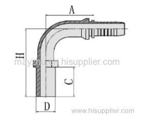 90°Metric standpipe straight DIN 2353 swaged hose fitting 50091