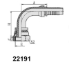 90° BSP FEMALE MULTISEAL HYDRAULIC HOSE FITTING 22191