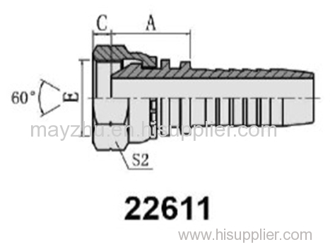 BSP Female 60° cone hydraulic hose fitting