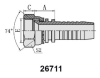 JIC Female 74° cone seat SAE J514 hydraulic hose fitting 26711