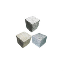 Paving granite cube stone on mesh