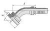 45° SAE Flange 3000 PSI iso 12151-3 SAE J516 Hydraulic hose fitting 87341