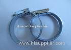 White-zinc Plated German Hose Clamps For Sewage Treatment 0.8mm Thickness