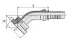 45° SAE FLANGE 6000PSI ISO 12151-3- SAE J516 Hydraulic hose fitting 87641
