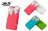 Leather Cell Phone Cases with Bowknot Jewelry Stand PU Wallet Cover for iPhone 4 / 4S