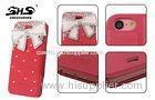 Card Slot Design iPhone 5C Leather Cell Phone Cases with Bowknot Jewelry