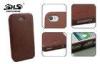 PU Leather Cell Phone Cases with TPU Back Shell for iPhone 4 / 4S Five Colors for Optional