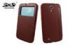 Samsung Galaxy Phone Cases for i9200 View Window Design Dustproof PU Leather Cover with TPU Back She