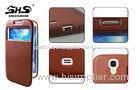 Samsung Galaxy Phone Cases - S4 i9500 PU Leather Cover with TPU Back Shell View Window Design