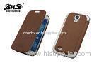 Samsung Galaxy S4 i9500 Leather Cell Phone Cases with Transparent Border PU Cover