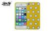 iPhone Protective Case Shock Absorbing iPhone 5S Yellow Polka Dot TPU Cover