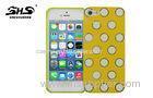 iPhone Protective Case Shock Absorbing iPhone 5S Yellow Polka Dot TPU Cover