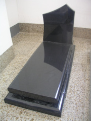 Customizable black granite tombstone