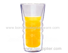 Hand blown Borosilicate Double Wall Glass cups