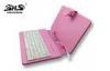 Waterproof Pink Tablet Keyboard Leather Case for 7&quot; 8&quot; Android Tablet PC