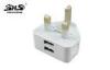 Dual USB 2.0 Wall Chargers 3 Pin UK Plug 5.0V 2.1A Phone Travel Adapter