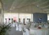 White Canvas Outdoor Wedding Tent With Chairs And Tables , Large Party Tent