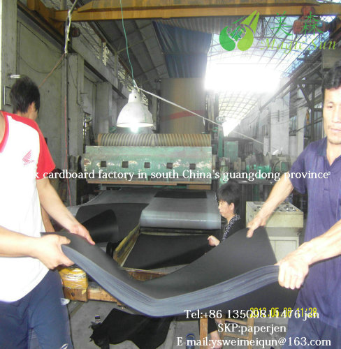 500-3000g wood pulp dark black paper board factory