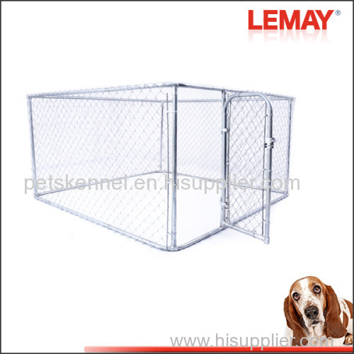 7.5x7.5x4 foot galvanized chain link pet cage