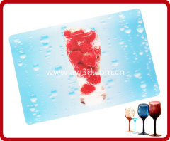 lenticular tablemat with 3D print, 3D lenticular placemat