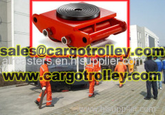 Transport machine rollers move heavy duty equipment easily