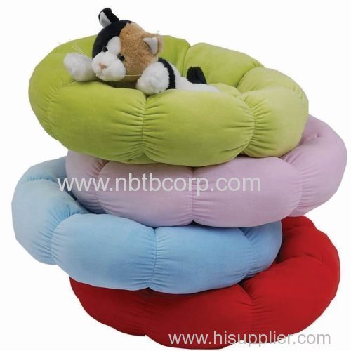 Colorful faux swede pet beds for dog