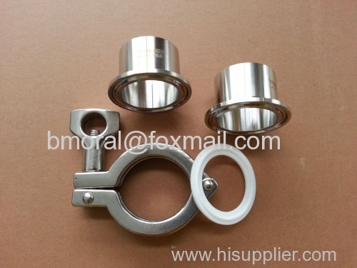 Stainless steel tri-clamp set with ferrule