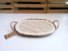 natural wicker bread basket tray