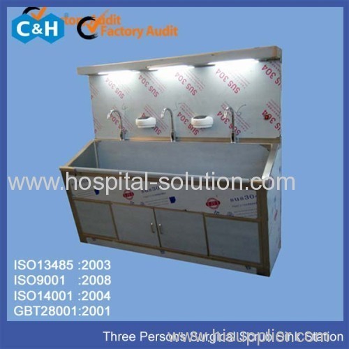 surgical scrub sink station for hospital hand washing