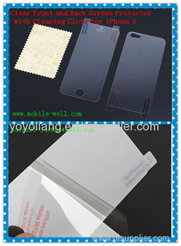 Anti-Spy Privacy Screen Protector with Cleaning Cloth for iPhone 5