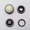 Polyester Cap Prong Snap Button Black Nickle Color