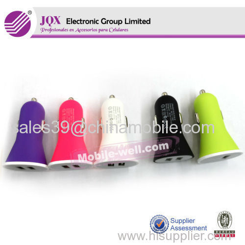 high quality Dual USB colorful Car Charger