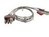 3 Lead Philips ECG Patient Cable Leadwire 102cm AHA Clip