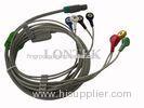 Biomedical EKG Holter Cable 7 Leads / 10 Leads , Lemo 14 Pin Plug