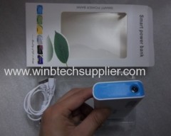 DUAL usb power bank 6800mha with led torch light