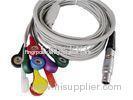 10 Lead Holter Cable And Leadwires , AHA Snap Lemo 14 Pin Plug